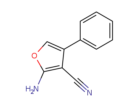 Molecular Structure of 72982-21-9 (3-Furancarbonitrile, 2-amino-4-phenyl-)