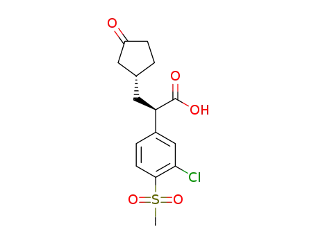 (2R)-2-(3-chloro-4-methanesulfonylphenyl)-3-[(1R)-3-oxocyclopentyl]propanoic acid