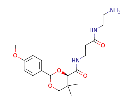 (4R)-N-(3-((2-aminoethyl)amino)-3-oxopropyl)-2-(4-methoxyphenyl)-5,5-dimethyl-1,3-dioxane-4-carboxamide