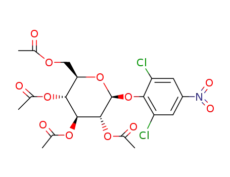 Molecular Structure of 30361-06-9 (2',6'-Dichloro-4'-nitrophenyl 2,3,4,6-tetra-O-acetyl-β-D-glucopyranoside)