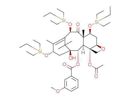 7,10,13-tri(triethylsilyl)-2-debenzoyl-2-(3-methoxybenzoyl)-10-deacetylbaccatin III