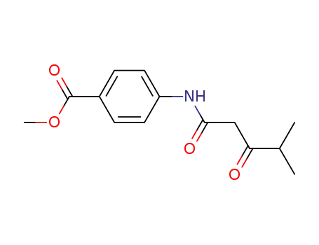 Molecular Structure of 936847-59-5 (methyl 4-(4-methyl-3-oxopentanamido)benzoate)