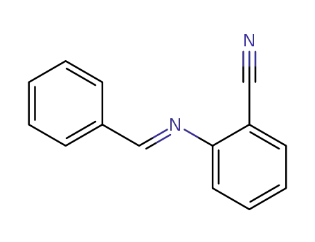 Molecular Structure of 125743-39-7 ((E)-2-<(Phenylmethylene)amino>benzonitrile)