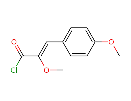 Molecular Structure of 864816-21-7 ((Z)-2-Methoxy-3-(4-methoxy-phenyl)-acryloyl chloride)