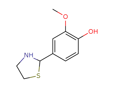 Molecular Structure of 98896-96-9 (2-(4-hydroxy-3-methoxyphenyl)thiazolidine)