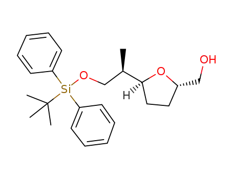 {5-[2-(<i>tert</i>-butyl-diphenyl-silanyloxy)-1-methyl-ethyl]-tetrahydro-furan-2-yl}-methanol