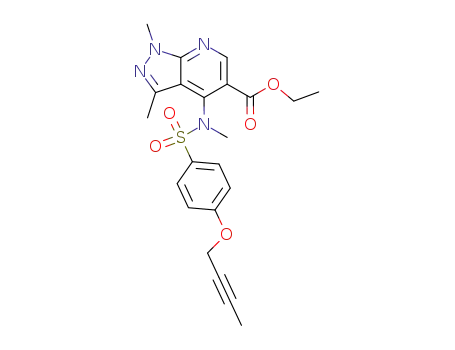4-[(4-but-2-ynyloxy-benzenesulfonyl)-methyl-amino]-1,3-dimethyl-1H-pyrazolo[3,4-b]pyridine-5-carboxylic acid ethyl ester