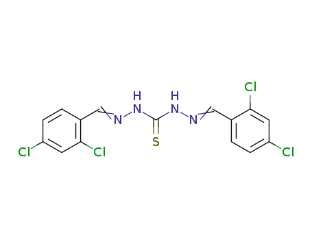 Molecular Structure of 6345-02-4 (Carbonothioicdihydrazide, bis[(2,4-dichlorophenyl)methylene]- (9CI))