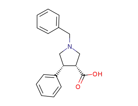 Molecular Structure of 80896-73-7 (1-Benzyl-4-phenyl-pyrrolidine-3-carboxylic acid)