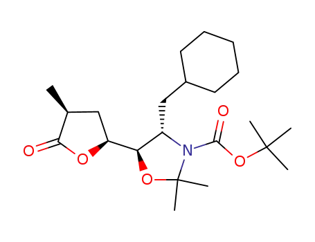 (3S,5S,4'S,5'R)-5-<3'-<(tert-butyloxy)carbonyl>-4'-(cyclohexylmethyl)-2',2'-dimethyloxazolidin-5'-yl>-3-methyldihydrofuran-2(3H)-one