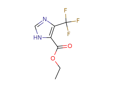 Molecular Structure of 55942-41-1 (Ethyl 4-(trifluoromethyl)-1H-imidazole-5-carboxylate)