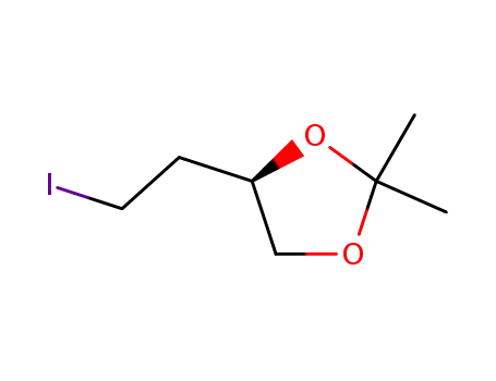 Molecular Structure of 165657-74-9 ((R)-4-(2-IODO-ETHYL)-2,2-DIMETHYL-[1,3]DIOXOLANE)