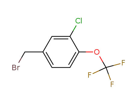 Molecular Structure of 261763-18-2 (3-CHLORO-4-(TRIFLUOROMETHOXY)BENZYL BROMIDE)