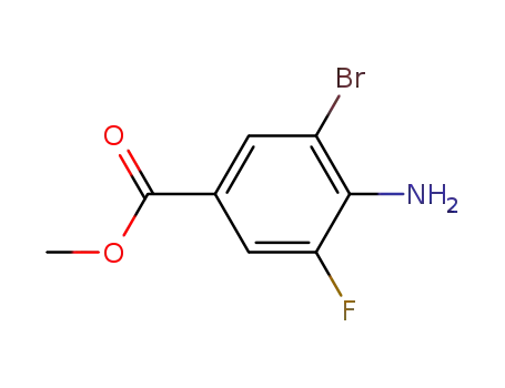 Molecular Structure of 1123171-91-4 (Methyl 4-amino-3-bromo-5-fluorobenzoate)