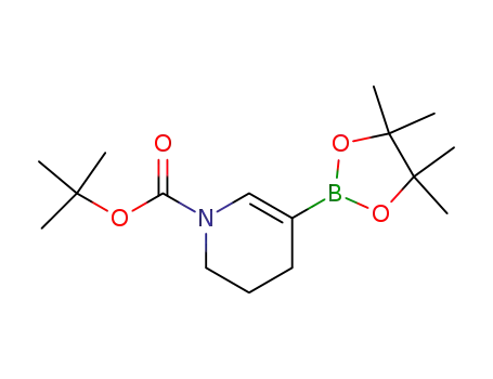 Molecular Structure of 1121057-77-9 (tert-butyl 5-(4,4,5,5-tetraMethyl-1,3,2-dioxaborolan-2-yl)-3,4-dihydropyridine-1(2H)-carboxylate)