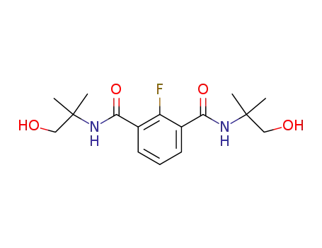 Molecular Structure of 91129-31-6 (1,3-Benzenedicarboxamide,
2-fluoro-N,N'-bis(2-hydroxy-1,1-dimethylethyl)-)