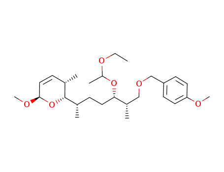 (2S,3S,6R)-2-[(2S,5S,6S)-5-(1-ethoxyethyloxy)-7-(4-methoxybenzyloxy)-6-methylheptan-2-yl]-6-methoxy-3-methyl-3,6-dihydro-2H-pyran