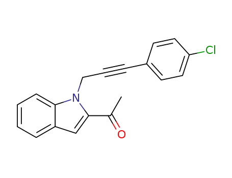 Molecular Structure of 600727-37-5 (1-{1-[3-(4-chlorophenyl)-prop-2-ynyl]-1H-indol-2-yl}ethanone)