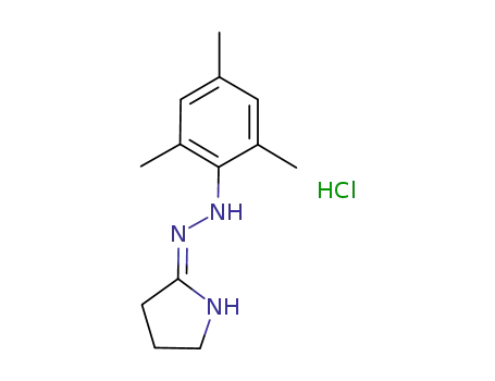 Molecular Structure of 955103-17-0 (2-mesityl-1-(pyrrolidin-2-ylidene)hydrazinium chloride)