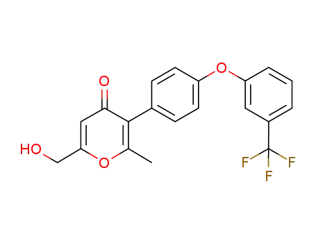 6-(hydroxymethyl)-2-methyl-3-(4-{[3(trifluoromethy)phenyl]oxy}phenyl)-4H-pyran-4-one