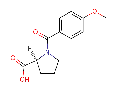 Molecular Structure of 62522-92-3 (N-(4-Methoxybenzoyl)-L-proline)