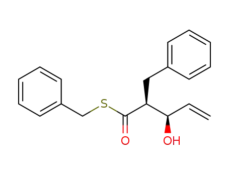 2-benzyl-3-hydroxy-pent-4-enethioic acid S-benzyl ester