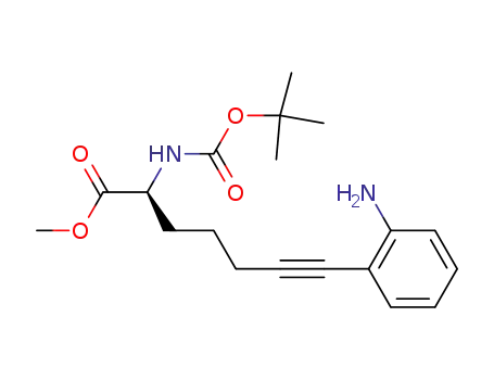 6-Heptynoic acid,
7-(2-aminophenyl)-2-[[(1,1-dimethylethoxy)carbonyl]amino]-, methyl
ester, (2S)-
