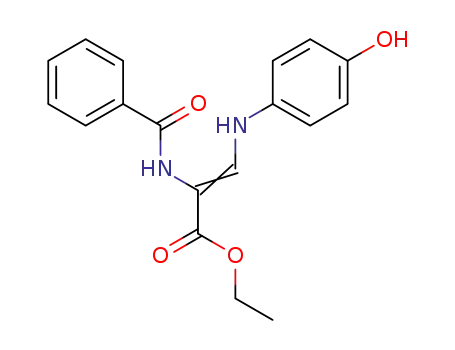 Molecular Structure of 80548-07-8 (ethyl 2-(benzoylamino)-3-[(4-hydroxyphenyl)amino]prop-2-enoate)