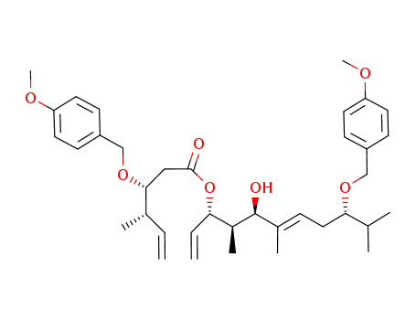 5-Hexenoic acid, 3-[(4-methoxyphenyl)methoxy]-4-methyl-,
(1S,2R,3R,4E,7S)-1-ethenyl-3-hydroxy-7-[(4-methoxyphenyl)methoxy]-2
,4,8-trimethyl-4-nonen-1-yl ester, (3R,4S)-