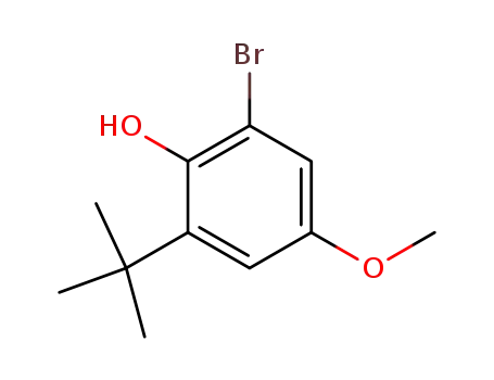 Molecular Structure of 21099-08-1 (2-bromo-6-(tert-butyl)-4-methoxyphenol)