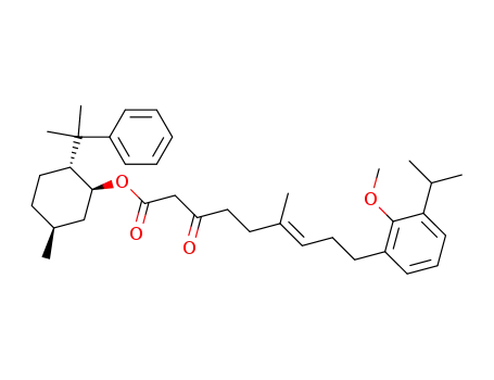 (E)-9-(3-Isopropyl-2-methoxy-phenyl)-6-methyl-3-oxo-non-6-enoic acid (1S,2R,5S)-5-methyl-2-(1-methyl-1-phenyl-ethyl)-cyclohexyl ester