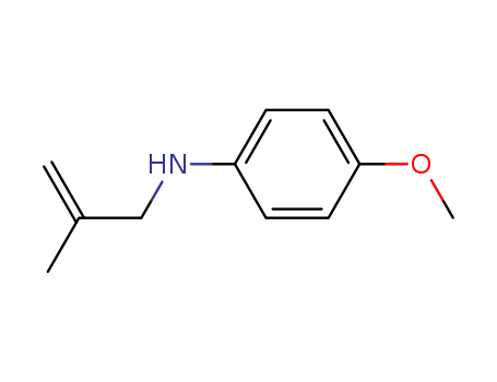 Molecular Structure of 139944-57-3 (Benzenamine, 4-methoxy-N-(2-methyl-2-propenyl)-)