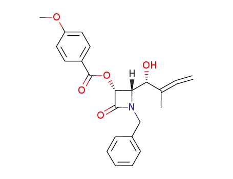 4-methoxy-benzoic acid 1-benzyl-2-(1-hydroxy-2-methyl-buta-2,3-dienyl)-4-oxo-azetidin-3-yl ester