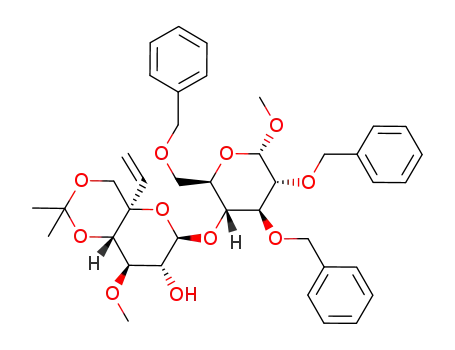methyl 2,3,6-tri-O-benzyl-4-O-(4,6-O-isopropylidene-3-O-methyl-5-C-vinyl-β-D-glucopyranosyl)-α-D-glucopyranoside
