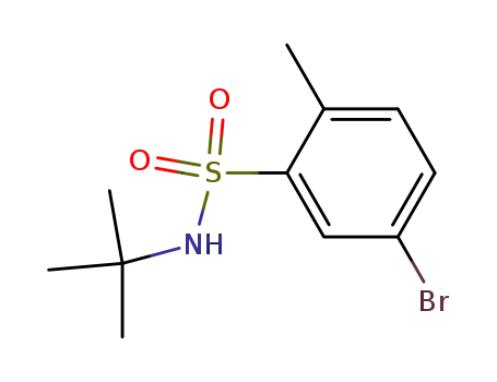 Molecular Structure of 511529-00-3 (5-broMo-N-(tert-butyl)-2-MethylbenzenesulfonaMide)