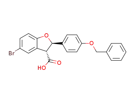 (2R,3R)-2-(4-benzyloxyphenyl)-5-bromo-2,3-dihydrobenzofuran-3-carboxylic acid