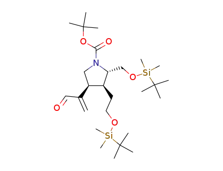 (3S,4S,5S)-2-<1-(tert-butyloxycarbonyl)-4-<2-<(tert-butyldimethylsilyl)oxy>ethyl>-5-<<(tert-butyldimethylsilyl)oxy>methyl>-3-pyrrolidinyl>acrylaldehyde