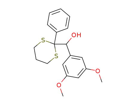 Molecular Structure of 92989-59-8 ((3,5-dimethoxyphenyl)(2-phenyl-[1,3]-dithian-2-yl)-methanol)