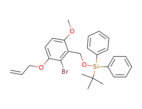 Molecular Structure of 311312-50-2 ([[2-bromo-6-methoxy-3-(2-propenyloxy)phenyl]methoxy](1,1-dimethylethyl)diphenylsilane)