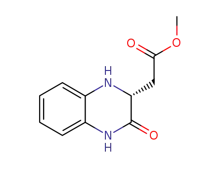 Molecular Structure of 565460-55-1 (methyl {(2R)-3-oxo-1,2,3,4-tetrahydroquinoxalin-2-yl}acetate)