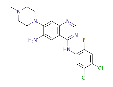 4-(3,4-dichloro-6-fluorophenylamino)-7-methylpiperazine-6-aminoquinazoline