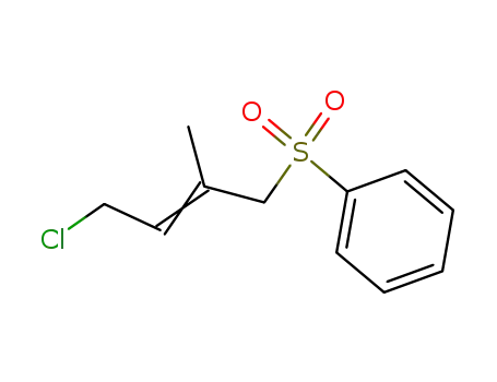 Molecular Structure of 5829-79-8 (((E)-4-CHLORO-2-METHYL-BUT-2-ENE-1-SULFONYL)-BENZENE(COENZYME Q10 INTERMEDIATE))