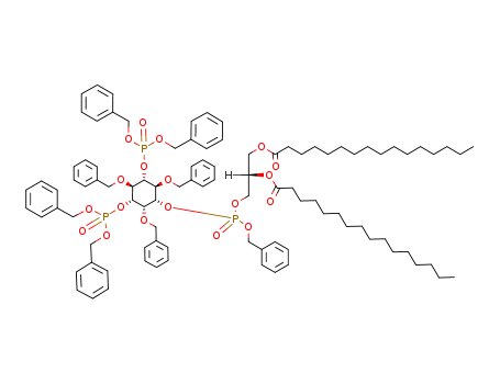 D-myo-Inositol, 2,4,6-tris-O-(phenylmethyl)-, 1-(2R)-2,3-bis(1-oxohexadecyl)oxypropyl phenylmethyl phosphate 3,5-bisbis(phenylmethyl) phosphate