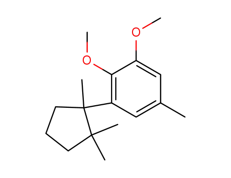 Molecular Structure of 396102-32-2 (Benzene, 1,2-dimethoxy-5-methyl-3-(1,2,2-trimethylcyclopentyl)-)
