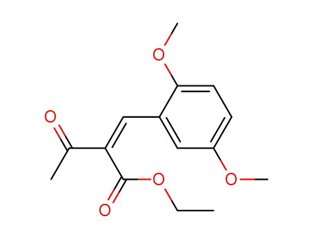 Molecular Structure of 72676-82-5 (ethyl α-(2,5-dimethoxybenzylidene)acetoacetate)