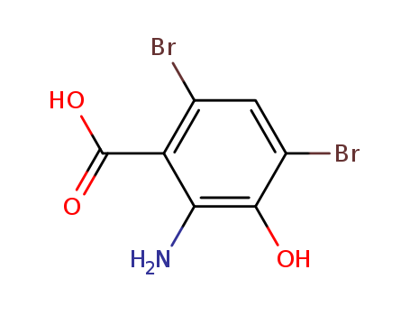 Benzoic acid, 2-amino-4,6-dibromo-3-hydroxy-