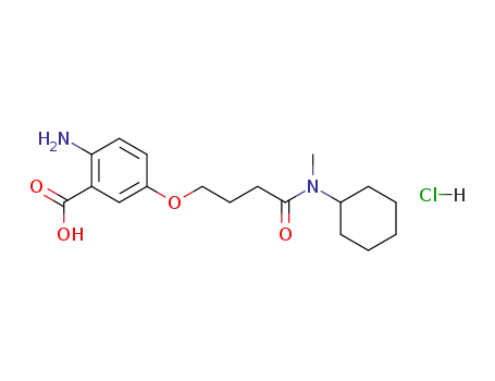 Benzoic acid, 2-amino-5-[4-(cyclohexylmethylamino)-4-oxobutoxy]-,
monohydrochloride