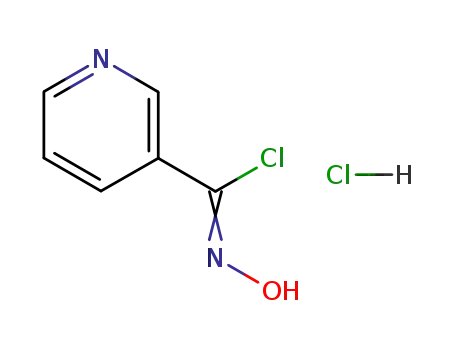 Molecular Structure of 39255-89-5 (3-Pyridinecarboximidoyl chloride, N-hydroxy-, monohydrochloride)