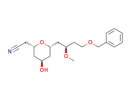 2H-Pyran-2-acetonitrile,
tetrahydro-4-hydroxy-6-[(2R)-2-methoxy-4-(phenylmethoxy)butyl]-,
(2S,4S,6S)-