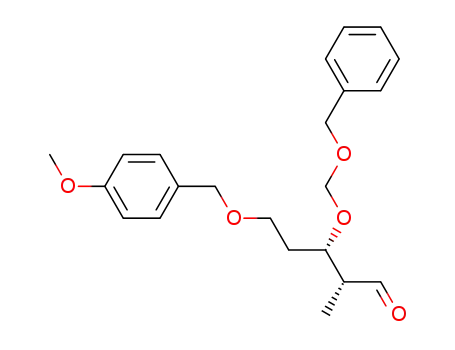 Molecular Structure of 374752-76-8 ((2R,3S)-3-Benzyloxymethoxy-5-(4-methoxy-benzyloxy)-2-methyl-pentanal)